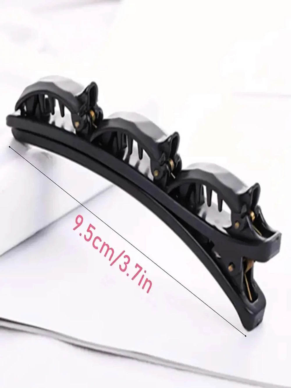 3 PCS Double Braiding Three-Word Clip Bangs Retro Style Hairpin Simple Hair Accesso additional angle