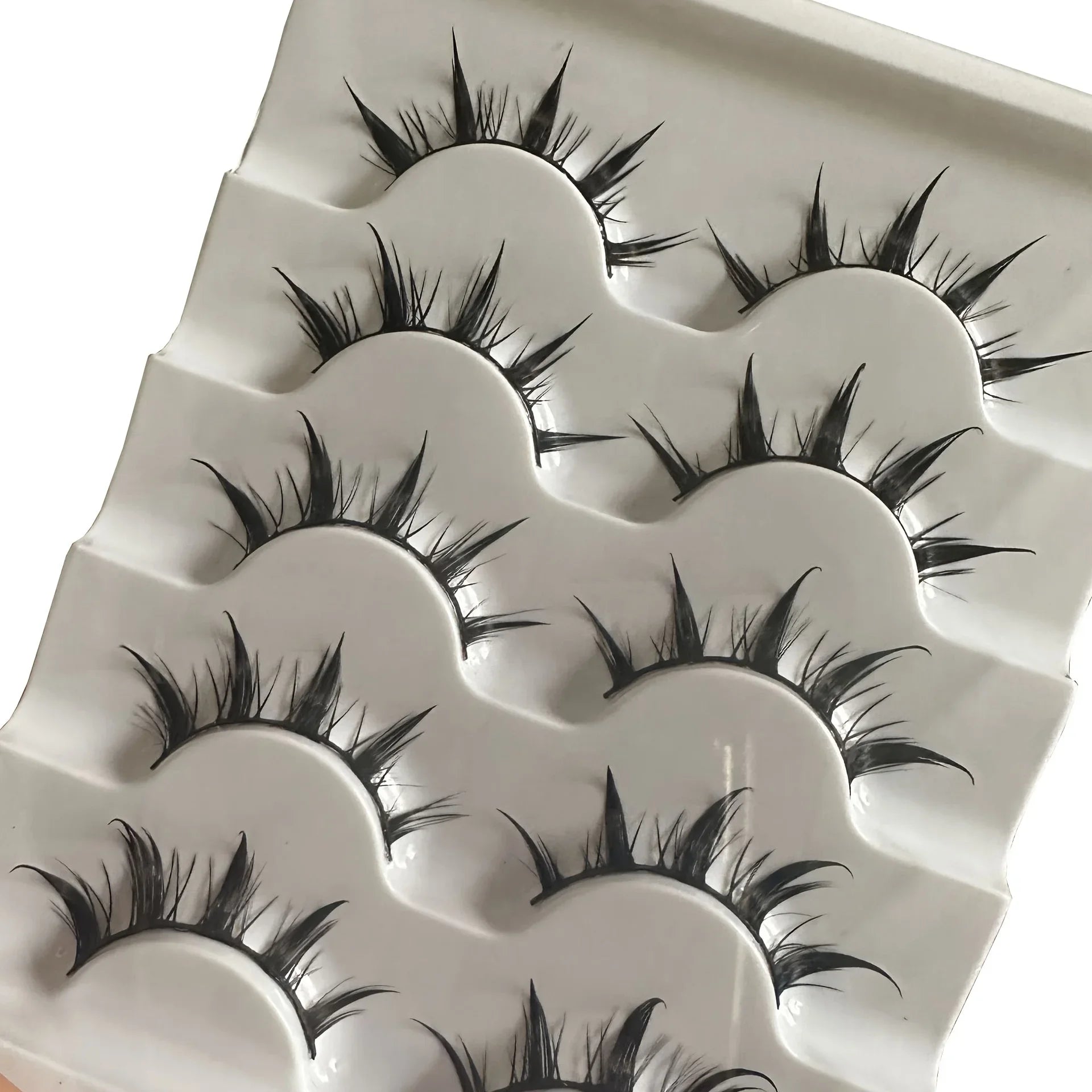 Anime-Inspired False Eyelashes | 5 Pairs Cartoon Eye Faux Lashes for Dramatic Demon Styl detail view