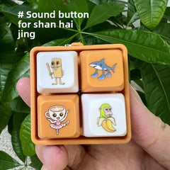 Italian Brainrot 4-Key Keyboard Fidget Toy | Stress Relief Keychain with Sound and Light detail view