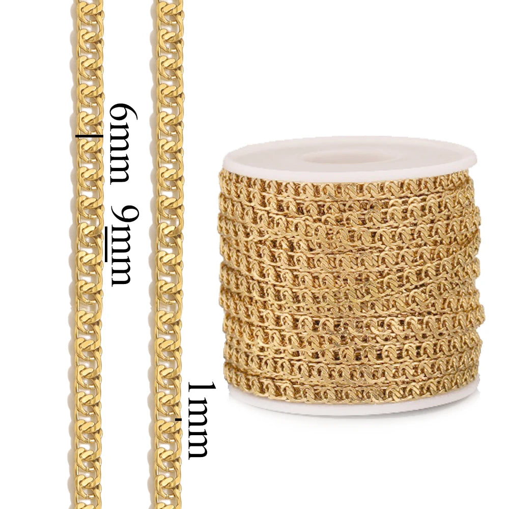 1 Meter Stainless Steel Chain Gold Silver DIY Jewelry Making Chain Necklace Bracelet lifestyle view