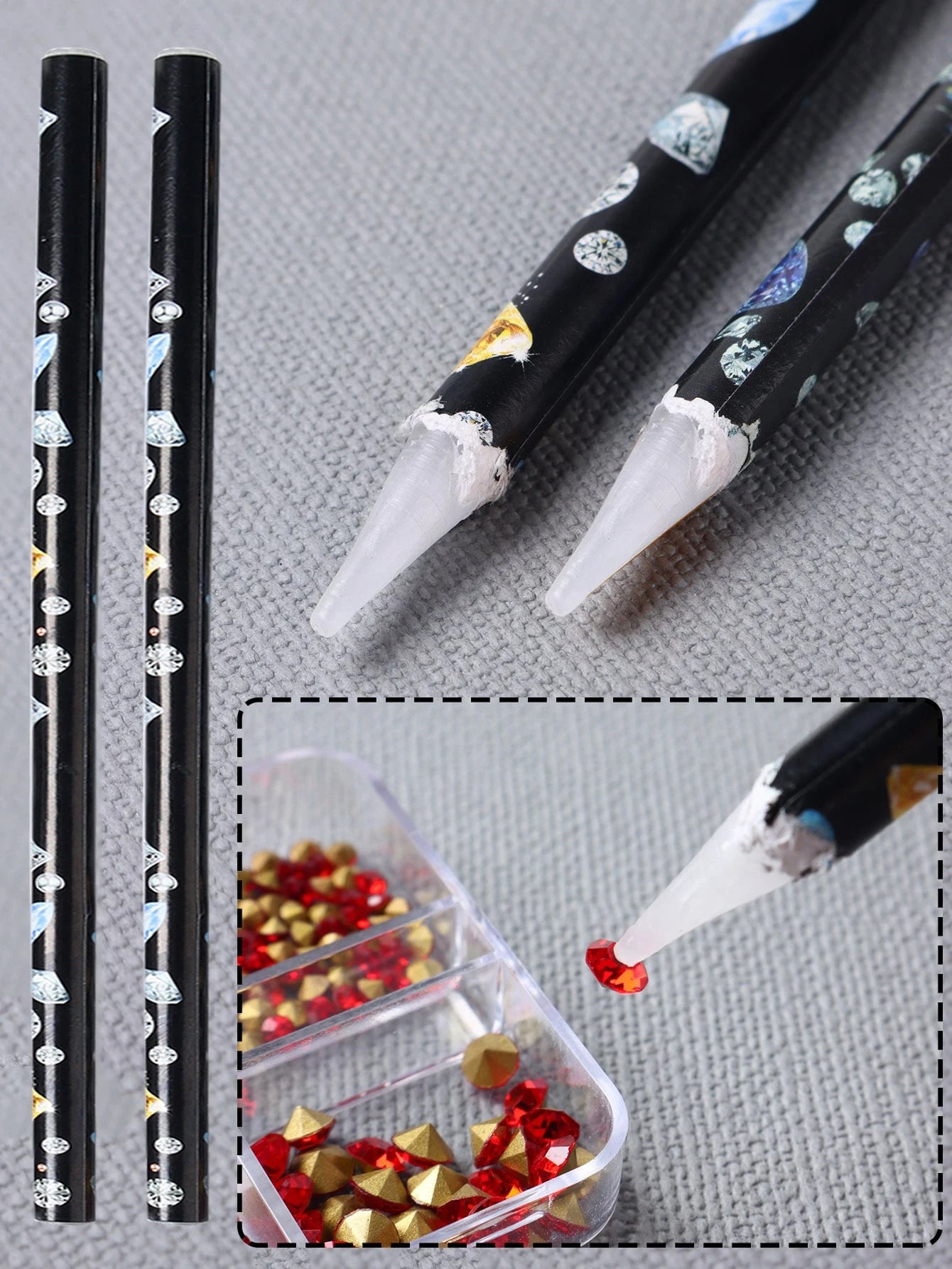 Nail Art Diamond Picking Crayon Small Diamond Jewelry Special Suction Setting Pen With Adhesive Tool
