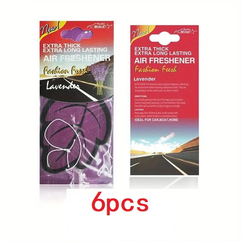 3-60pcs Car Air Freshener Natural Scented Tea Paper Auto Hanging Vanilla Perfume Fragran detail view