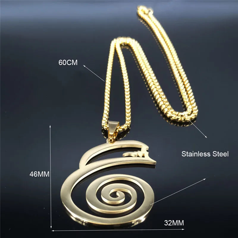 Dai Ko Myo Stainless Steel Pendant Necklace | Gold Color Master Reiki Symbol Jewelr additional angle