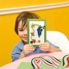 260pcs Rainbow Paper Quilling Strips Set | Paper Craft DIY Kit for Handmade Gifts close-up view