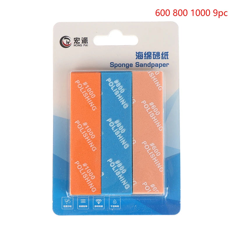 9pcs Semi-rigid Sanding Sticks | Model Making Tool Set for Plastic Polishing and Hobby close-up view