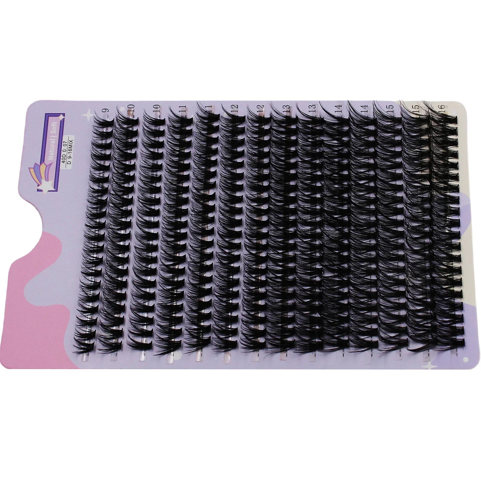 14 Rows 280 Clusters 40D Mix 9-16mm Cluster Lashes Extension | Natural Thick Strip La lifestyle view
