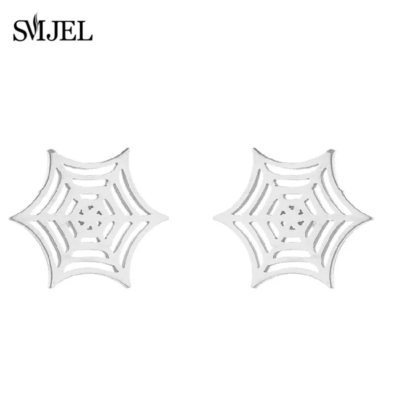 Punk Halloween Earring Black Stainless Steel Ghost Pirate Skull Stud Earrings Women M alternate view