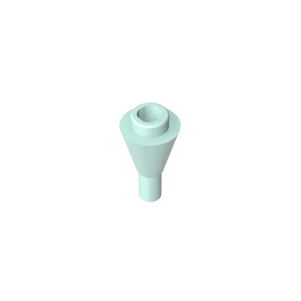Gobricks GDS-1138 Cone 1 x 1 Inverted with Bar | Building Block for DIY Creations close-up view