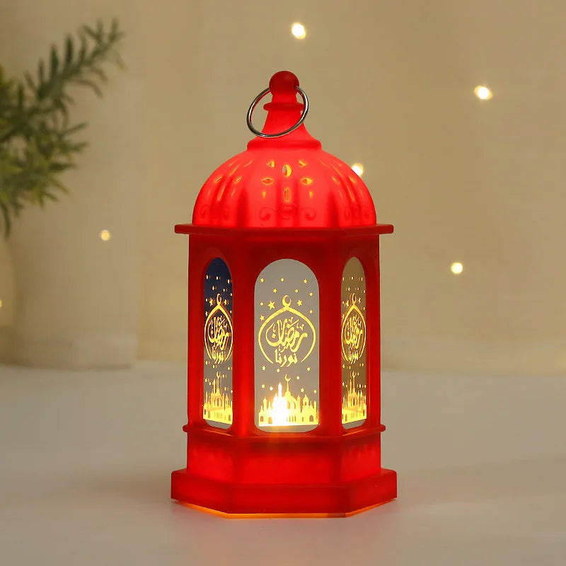 LED Star Moon Candlestick Light | Ramadan Decoration with Castle Wind Lamp detail view