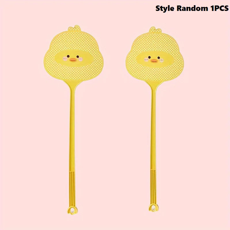 1pc Cute Cartoon Fly Swatter with Extended Handle | Durable Mosquito Killer alternate view