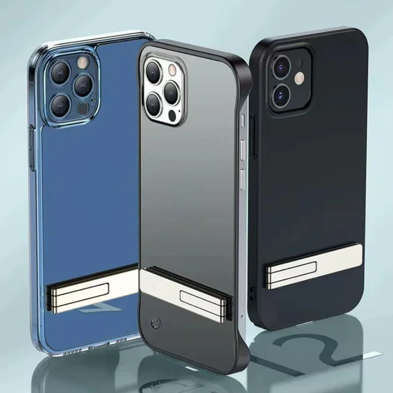 Magnetic Ultra Thin Foldable Mobile Phone Holder Bracket Metal Alloy Desktop Cell Phone detail view