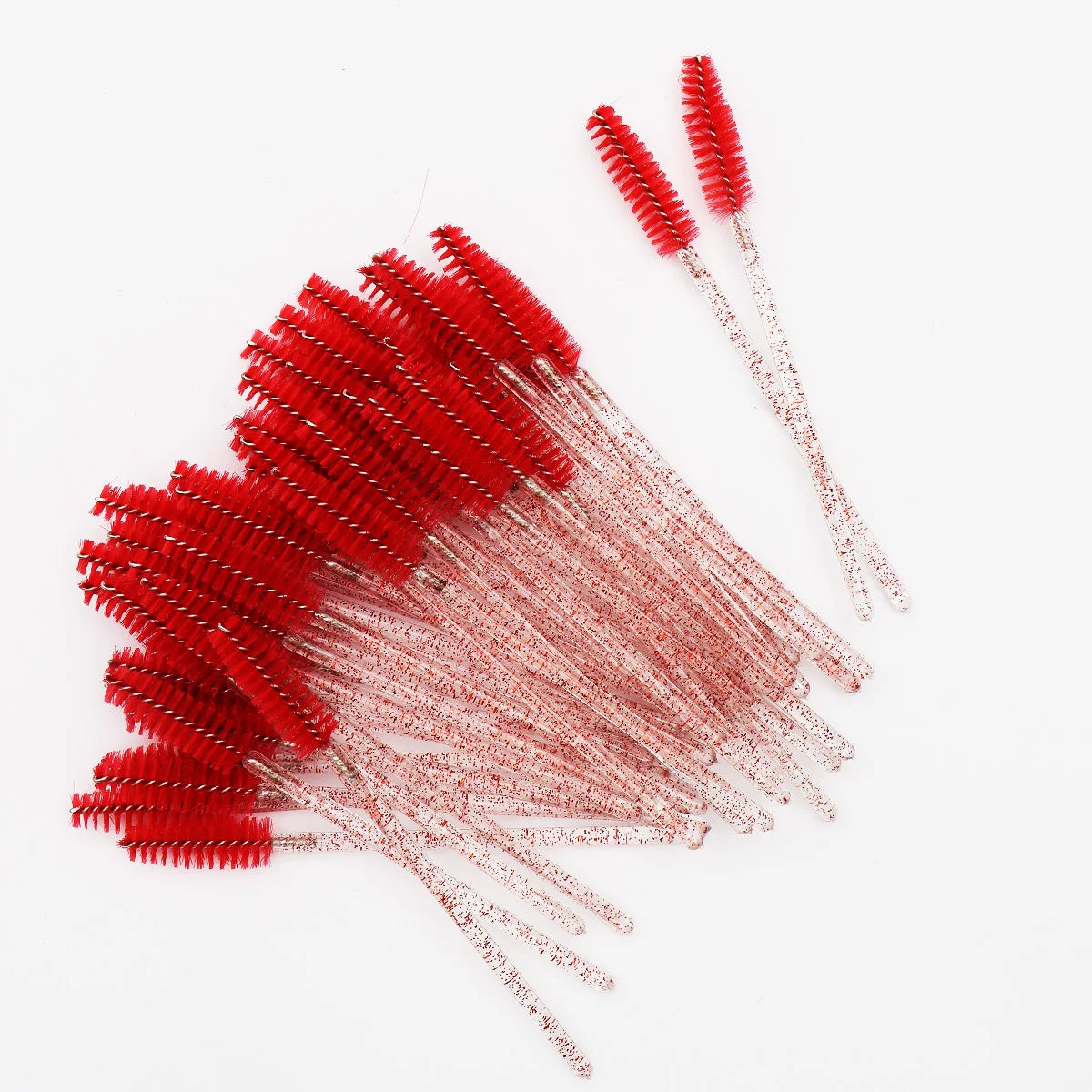 50Pcs Crystal Eyelashes Brush Comb Disposable Eye Lashes Extension Mascara Wands Makeu close-up view