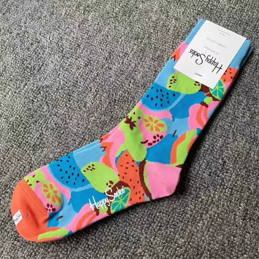 Multicoloured Socks Women Men Sports Socks Funky Dress Socks Casual Cotton additional angle