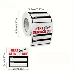 150pcs Car Oil Change Reminder Stickers | Maintenance Service Due Labels for Auto Shops detail view