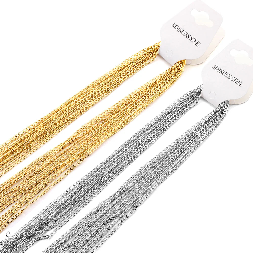 ASONSTEEL Stainless Steel Cuban Link Chain Necklace | Gold Unisex Trendy Jewelry additional angle