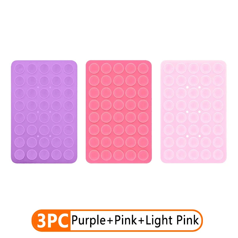 Silicone Suction Cup Phone Holder Multi-Functional Anti-slip Mobile Fixture Pad Double Sided Detachable For iPhone Huawei Tablet