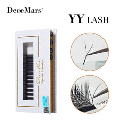 DeceMars YY Eyelash Extension 6mm-18mm Length | DIY Black Lashes detail view