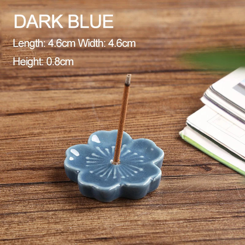 Ceramic Cherry Blossom Incense Holder | Aromatherapy Burner for Home & Office alternate view
