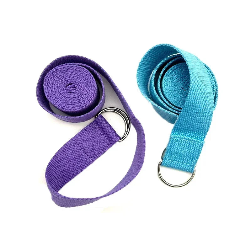 Yoga Strap with D Ring Buckle | Adjustable Stretching Belt for Flexibility detail view