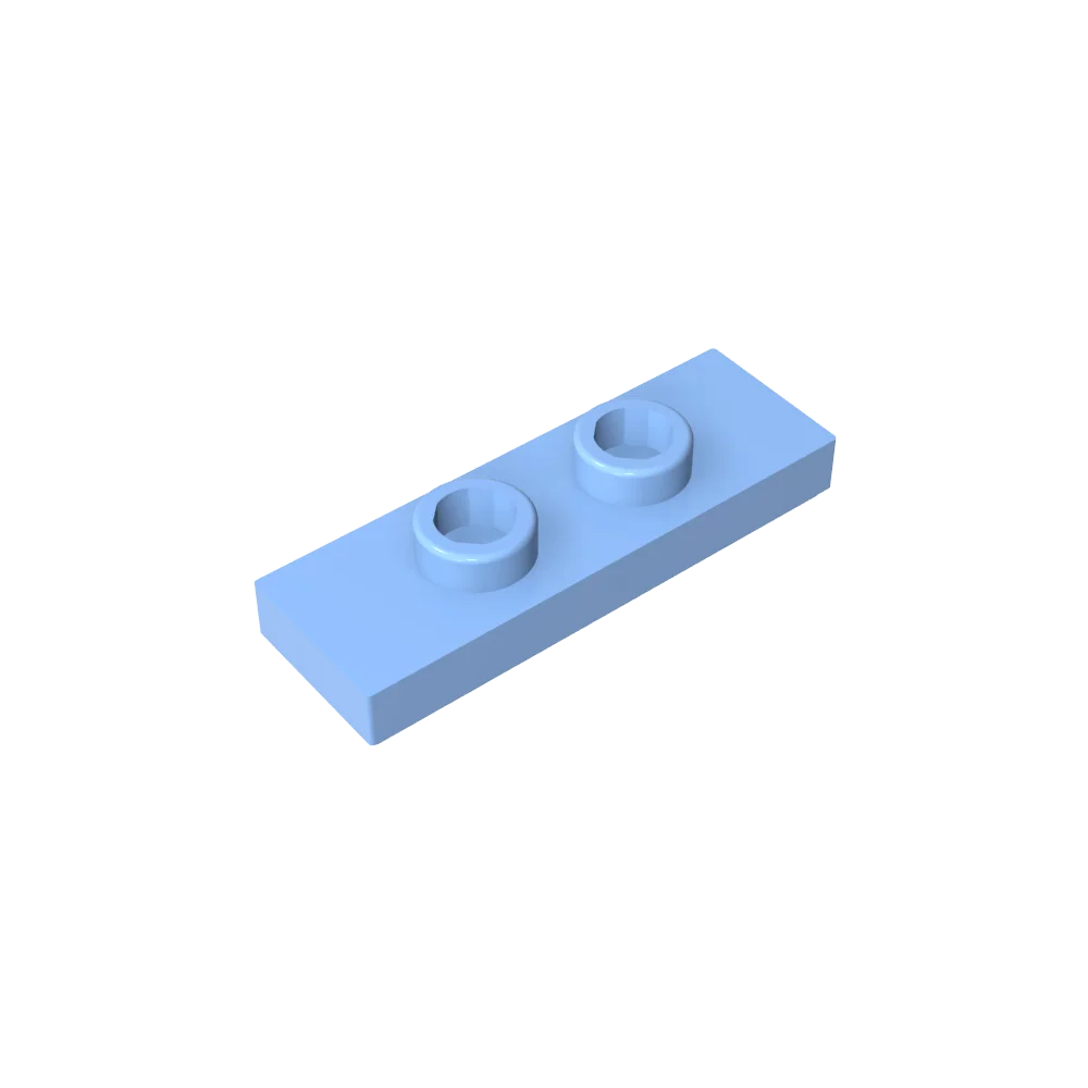 Gobricks GDS-1504 Plate, Modified 1 x 3 with 2 Studs (Double Jumper) | Compatible B additional angle