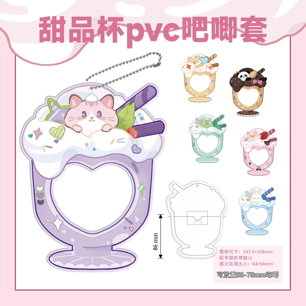 5.8-7.5cm Cartoon Badge Pin Holder Sweet Kawaii Animal Dessert Series Kpop Badge Clip Co detail view