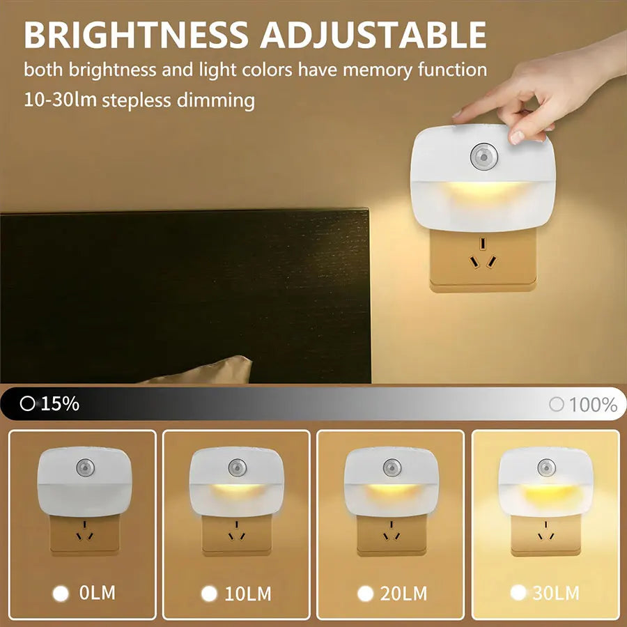 Smart Motion Sensor LED Night Light | EU Plug In 220V Wall Lamp for Hallway Kitchen S lifestyle view