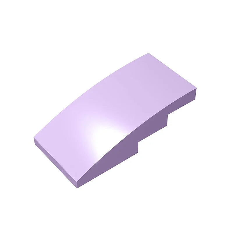 Slope, Curved 4 x 2 Building Block (Gobricks GDS-660) | Compatible with Lego 93606 Par close-up view