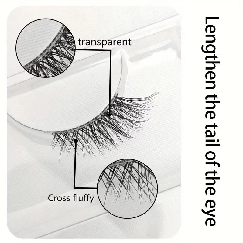 Natural Look Curly Half Lashes | 5 Pairs for Volume and Definition close-up view