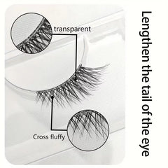 Natural Look Curly Half Lashes | 5 Pairs for Volume and Definition close-up view