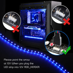 RGB Gaming LED Strip Light 1 to 2/3 Splitter Kit | For 12V Aura Sync Motherboard detail view