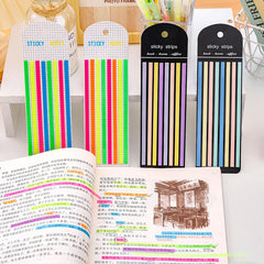 160Pcs Color Stickers Transparent Fluorescent Index Tabs | Sticky Note Flags for Schoo close-up view