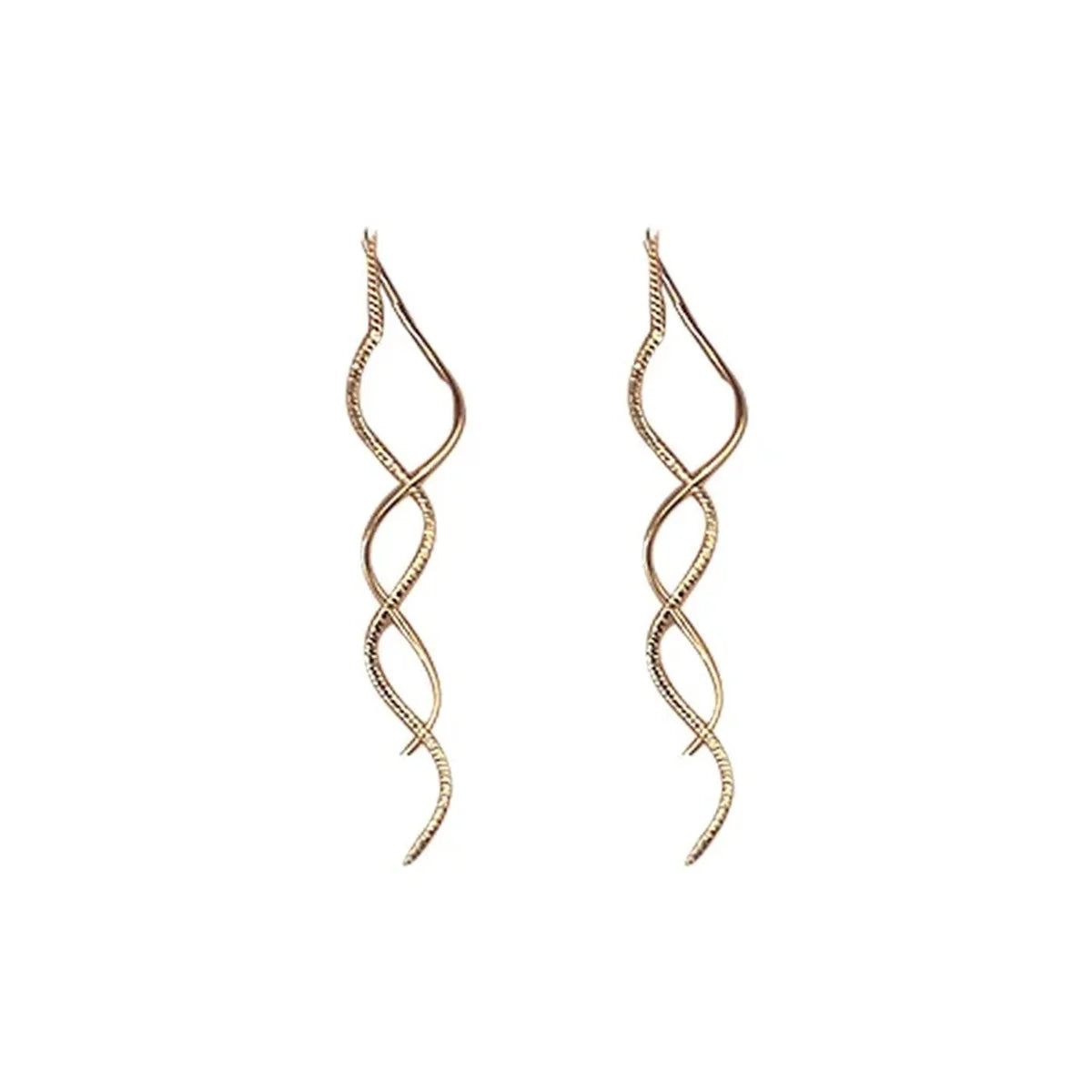 2Pcs Wave Fringe Tassel Earrings | Exquisite Long Style Stud Earrings for Women detail view