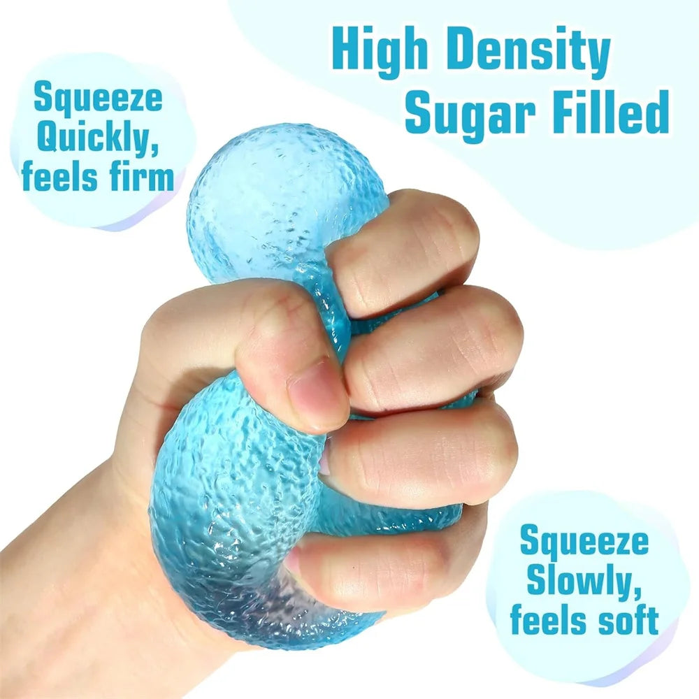 Textured Squishy Squeeze Toy | Malt Sugar Filled Stress Cube Fidget Toy detail view