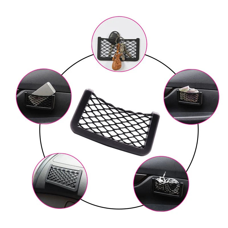 Car Seat Back Net Pocket Storage Bag detail view