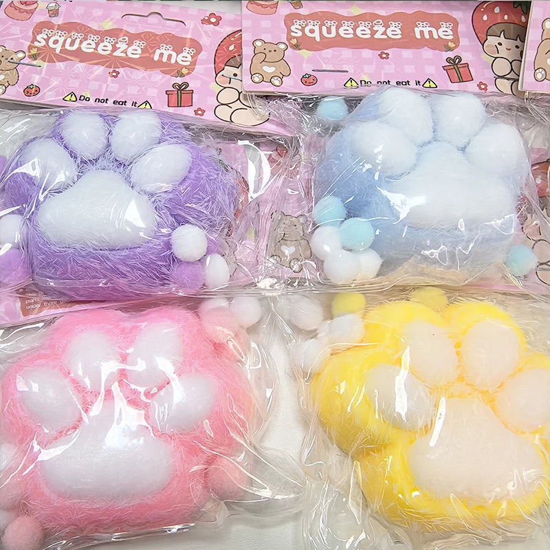 Squeeze Cat Paw Toys Cute Soft Abreact Relief Relax Toys Sticky Decompressing Pinching close-up view