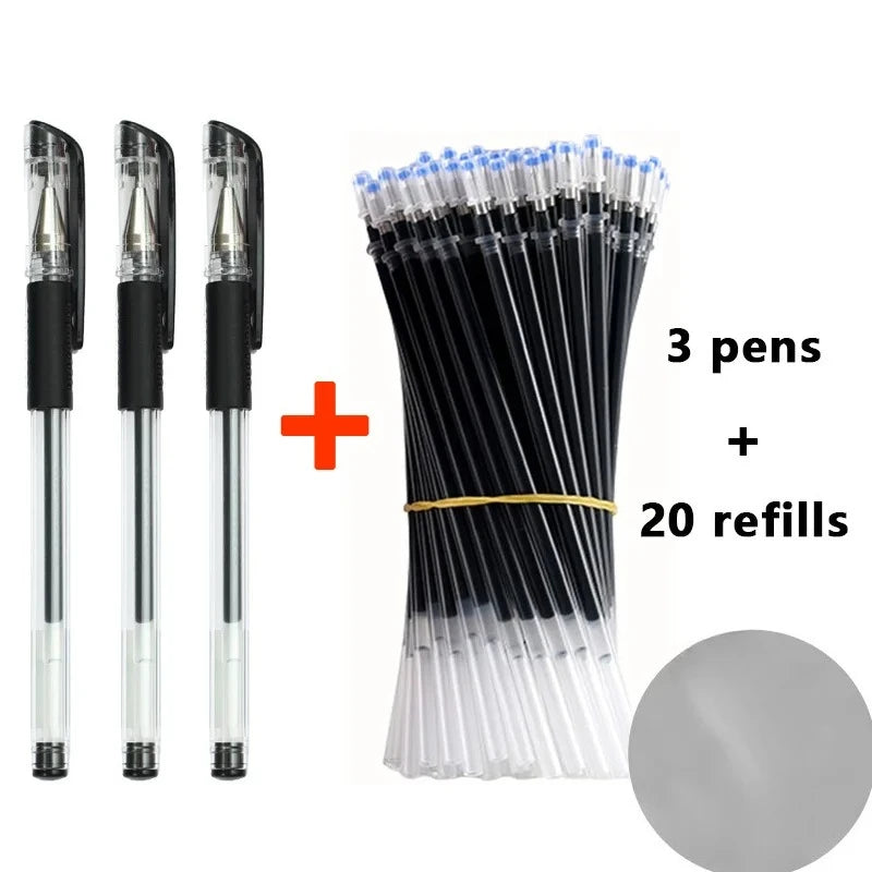 Business Ballpoint Pen Large Capacity 0.5mm Black/Red/Blue Replaceable Refill Stati additional angle