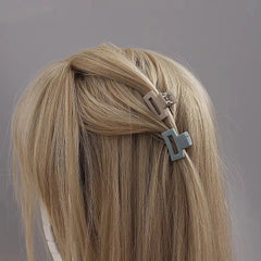 20 Pcs/bag Solid Color Matte Hollow Hair Claw Clip Candy Color Catch Barrettes Stylis alternate view
