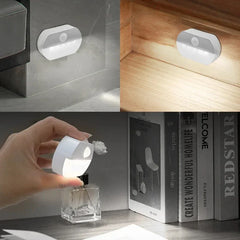Motion Activated LED Night Light | Stick-on Battery Operated Sensor Lamp for Hallway, alternate view