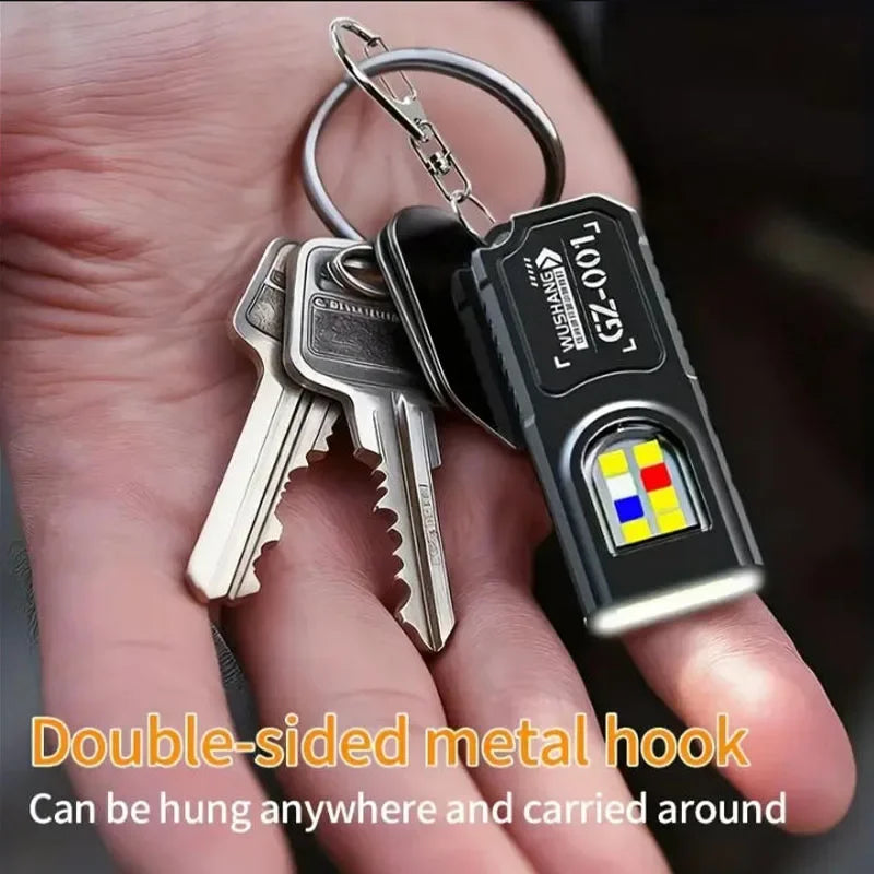 USB Rechargeable Magnetic Keychain Flashlight | 5 Light Modes Hands-Free LED Headlamp lifestyle view