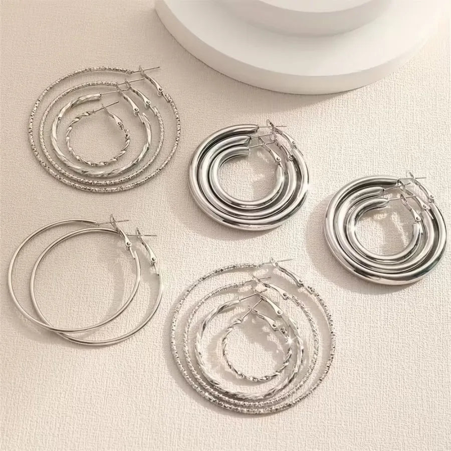 8 Pairs Dangle Earrings Set | Versatile Fashion Earrings for Women additional angle