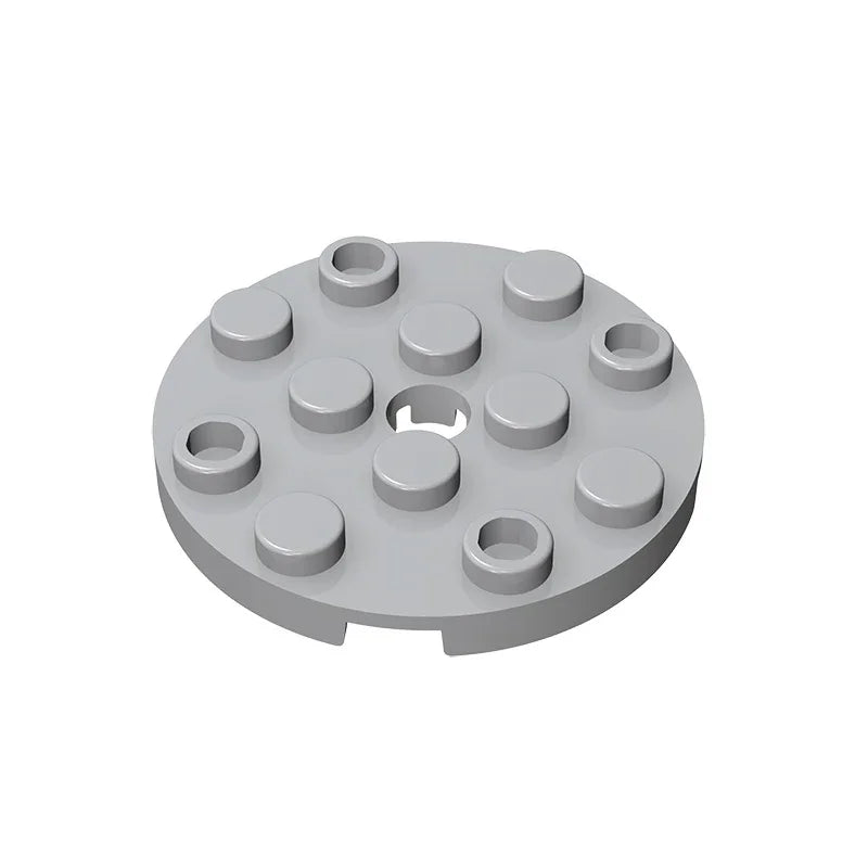 Gobricks GDS-841 Round Plate 4x4 with Hole | Compatible Building Block for DIY Creatio close-up view