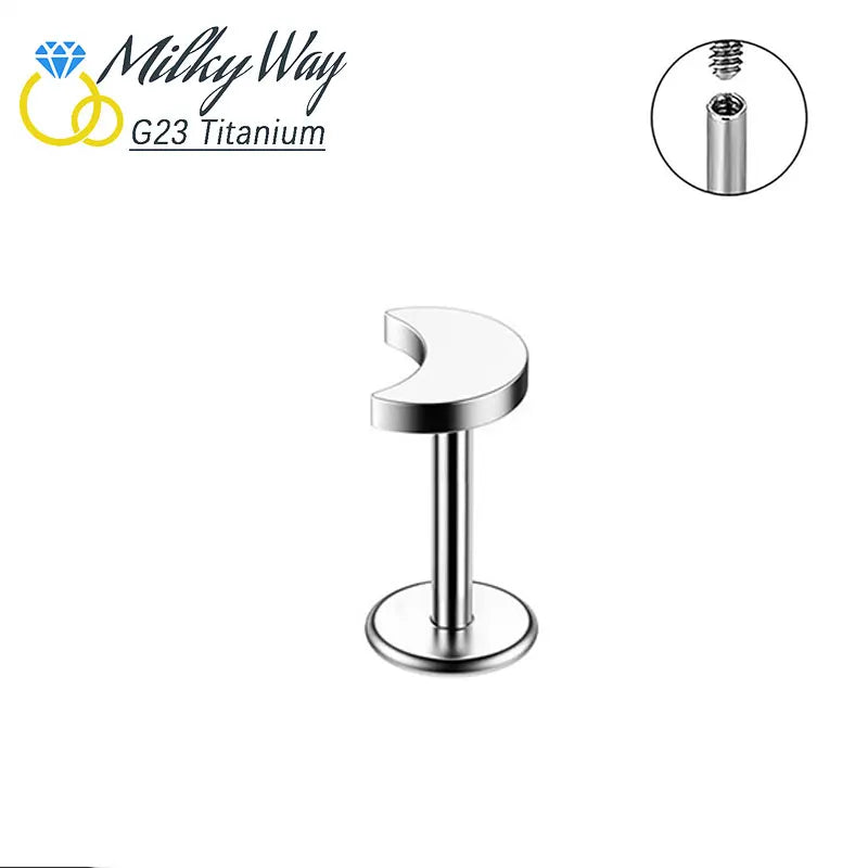 Nose Rings G23 Titanium Jewelry Labret Lip Studs Internally Threaded Earring Sexy Ear alternate view