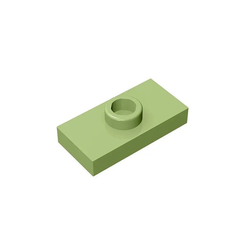 Gobricks PLATE 1X2 W. 1 KNOB | Modified Building Block Compatible with Lego 15573 close-up view