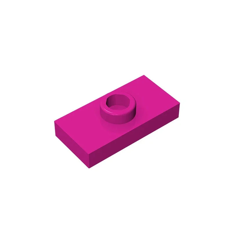 Gobricks PLATE 1X2 W. 1 KNOB | Modified Building Block Compatible with Lego 15573 close-up view