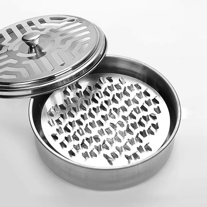 Mosquito Coils Holder Stainless Steel Mosquito Coil Box with Cover | Round Mosquito C alternate view