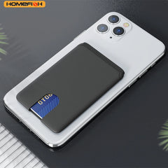 HOMEFISH Phone Holder Sticker Credit Card Holder Adhesive Soft Silicone Mobile Phone Wallet Compatible for Iphone Android
