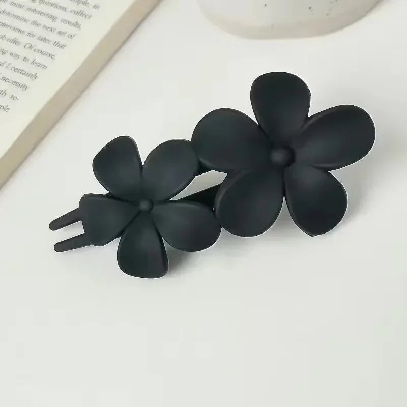 Flower Hair Clip Headdress Women Hair Clips Back Head Spoon Coiled Hair Hairpin Large Duckbill Clip Ponytail Clip