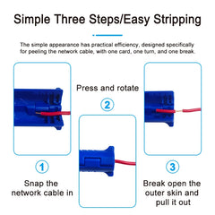 Portable 2-in-1 Cable Stripper | Multifunctional Automatic Wire Stripper Tool close-up view