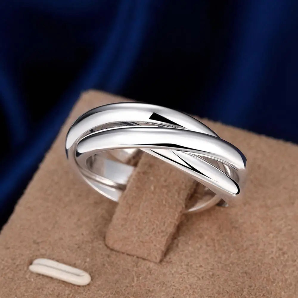 Free Shipping for Women Lady Wedding Beautiful Charm Fashion Women 925 Sterling Silver Rings Jewelry