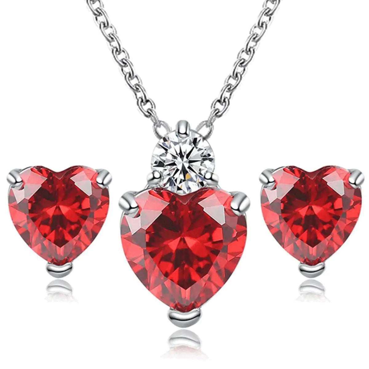 Fashion Silver Color Necklace Earrings Cubic Zirconia Jewelry Sets Elegant Crystal Zi alternate view